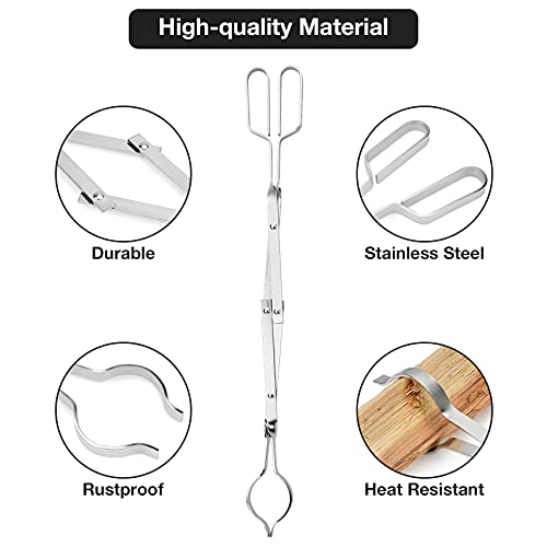 Stanbroil Heavy Duty Stainless Steel Outdoor Campfire Fireplace Tongs,Log Grabber, Fireplace Accessory For Outdoor,Picnic,Barbecue #TOP2