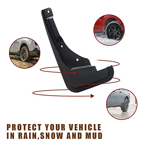 Image of Muslogy Mud Flaps for 2022-2026 Ford Maverick(Not for Lobo Edition) | for 2022 2023 2024 2025 2026 Maverick Mud Flaps No Drilling Needed Exterior Accessories Splash Guard