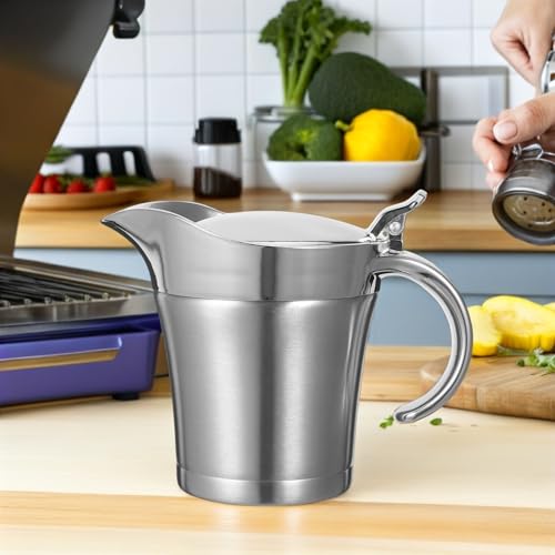 Recipiente térmico de acero inoxidable de 450ml para conservar salsas calientes 6