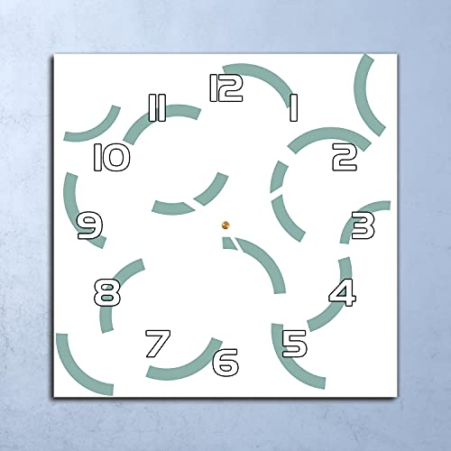 Horloge décorative en verre d'impression design géométrique moderne - 3
