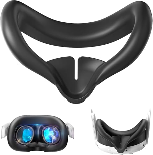 Image of New World Silicone Face Pad Cover for Meta Quest 3, Soft, Durable, Washable, Lightproof Anti-Leakage Face Pad for Oculus /Meta Quest 3 Accessories, Silicon case For Meta Quest 3