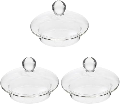 DOITOOL Infusor de té 3 piezas de tapa de vidrio de repuesto, repuesto de tapas transparentes, repuesto de tapa de tetera para tetera pequeña, ollas
