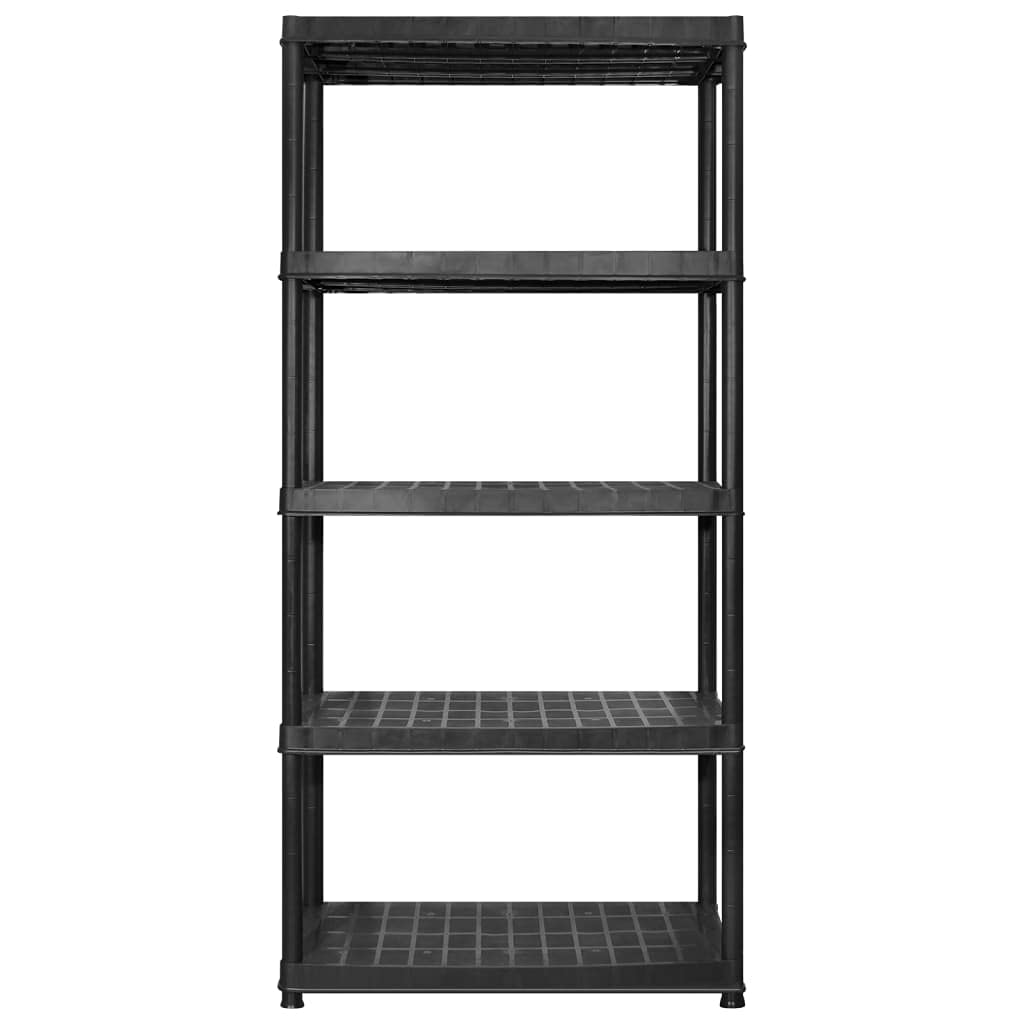Étagère de Rangement 5 Niveaux Noir 274,5x45,7x185 cm Plastique,Entreprise & Industrie,Stockage Industriel,Étagères industrielles,28.5 kg-3059858