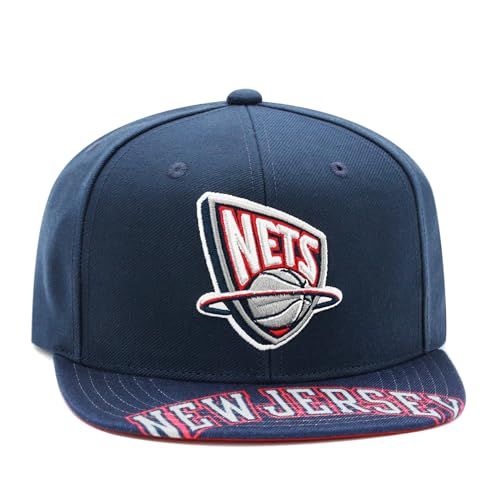 Mitchell & Ness New Jersey Nets NBA Swingman Pop Snapback Hat Adjustable Cap - Navy