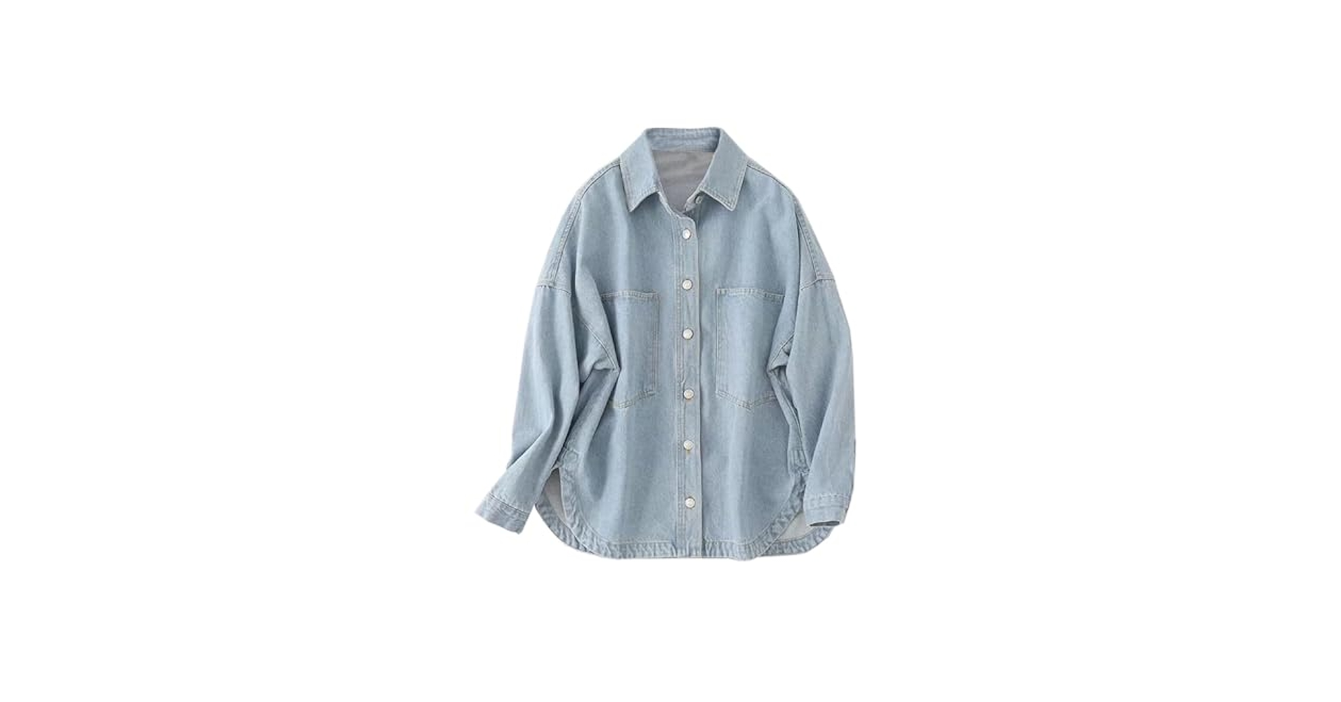CYLADY Womens Denim Shirt Long Sleeve Oversized Boyfriend