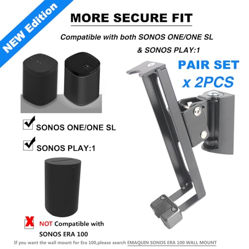 Soportes de pared para SONOS One, evite caídas y libere espacio en sus mesas 3