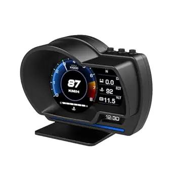 OBD2 Gauge Display Heads Up Display for Cars Digital Speedometer with Water Temperature Voltage Fuel Consumption RPM Overspeed Alarm