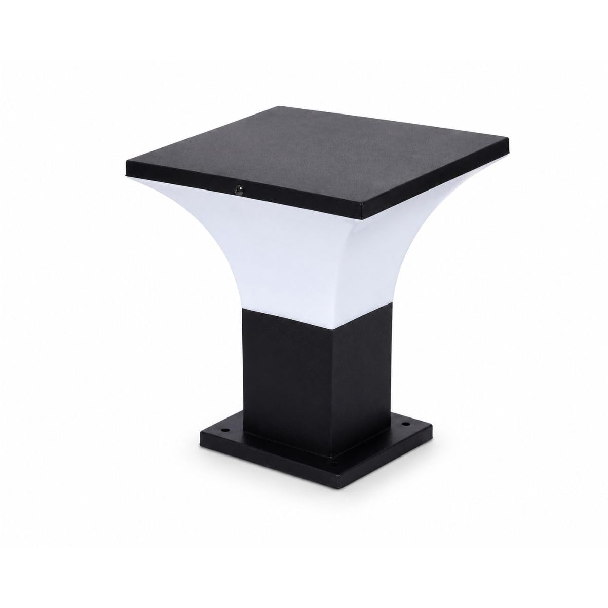 15w led outdoor pillar light, aluminium body, ip65 waterproof gate light, warm white 3000k modern square garden light for boundary wall, entrance & pathway|pack of 1