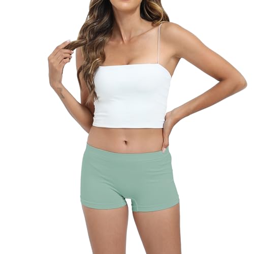 Image of DEEP TOUCH Women Boyshort Underwear Seamless Boxer Panties Breathable Stretch Boxer Briefs for Ladies 5 Pack