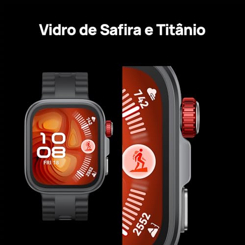 Smartwatch, HUAWEI WATCH FIT 4 Pro, Esportes ao Ar Livre de Nível Profissional, Vidro de Safira e Titânio, Mapa de Campos de Golfe, Compatível com iOS e Android, Azul - Imagem 3