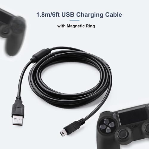 PS3 Controller Charger Charging Cable Sync Cord, Mini USB Charge and Play Cable for PS Move/PS3/PS3 Slim Wireless Controller