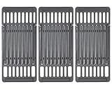 Dongftai PCBZ0B (3-Pack) 8 inch Wide Adjustable Cast Iron Cooking Grate Replacement for BBQ Grills Gas Eletric Grills, Universal Cooking Grids Extend from 14' up to 20' L