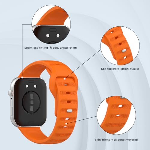 Xisair 2 Replacement Watch Bands Compatible with Huawei Watch Fit 3/4 Silicone Strap, Casual Sports, Breathable Classic Straps, Unisex - Image 4