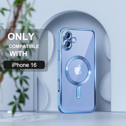 Image of Misea Magnetic for iPhone 16 Case Compatible with MagSafe Light Blue