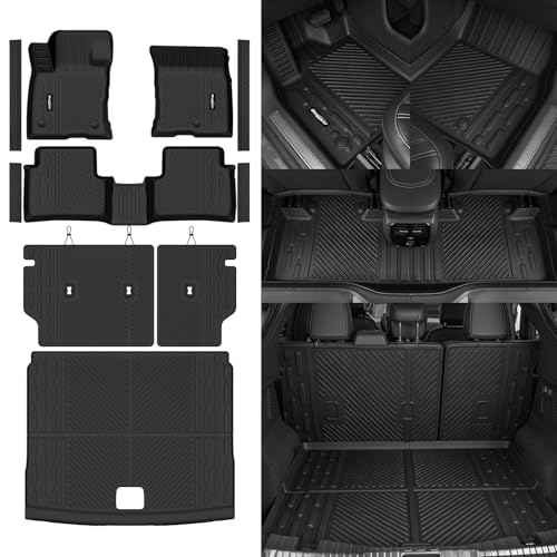 Bingoliner Floor Mats for Ford Bronco Sport 2021-2025 2026(Not for Bronco or 4 Door) Trunk Mat and Backrest Mat & Door Sill Guard All Weather TPE Protector for Ford Bronco Sport Accessories