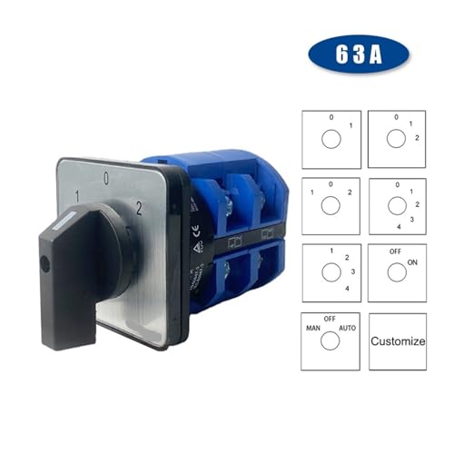 Interrupteur a cames rotatif LW26-63 bipolaire 63A YMW26-63/2 a vis - 3
