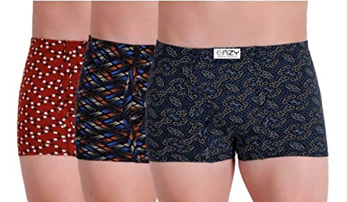 Image of The Tinge Men's Eazy Premium Printed Mini Trunk for Men and Boys|Men's Underwear Trunk (Pack of 3)