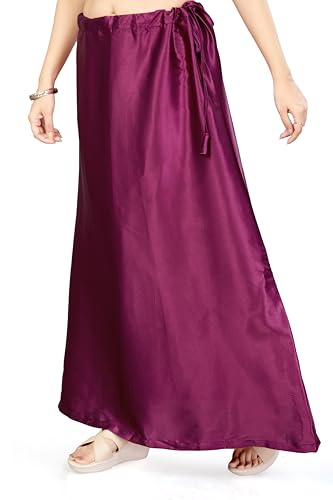 Image of Madhu Fashion Women's Satin Saree Petticoat Saree Underskirt