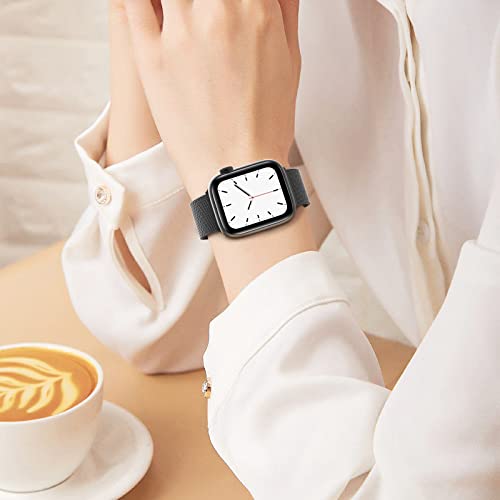 Higgs Replacement Strap Compatible with Apple Watch Strap 45 mm 44 mm 42 mm 41 mm 40 mm 38 mm, Dual Magnetic Adjustable Bracelets for iWatch Series 8 7 6 SE 5 4 3 2 1, Smooth Stainless Steel Metal