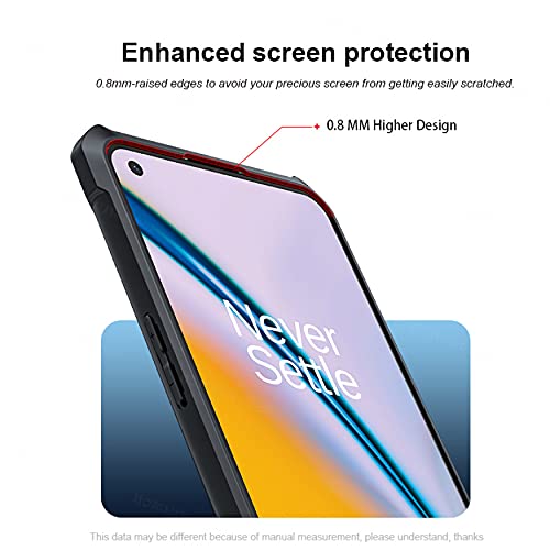 Image of SPAZY CASE Oneplus Nord 2 5G Back Cover | Transparent Crystal Clear Hard PC Back Case with TPU Bumper, Military-Grade Drop Protection Case Cover for Oneplus Nord 2 / Oneplus nord ce -Black