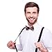 boxed-gifts Red and White Hearts Valentine’s Day Adjustable Bowtie For Men Made with Polyester.