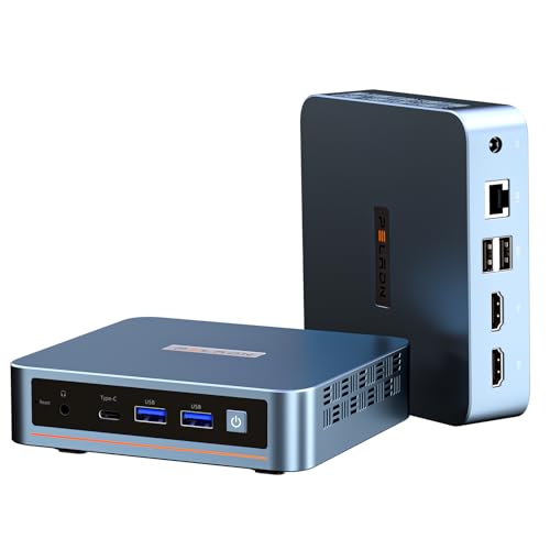PELADN WI6 N150 Mini PC 8GB DDR4 256GB SSD, 13th Twin Lake N150 Desktop Mini Computers, Type-C, Dual HDMI, RJ45 LAN, WiFi, Bluetooth, 4K Triple Display
