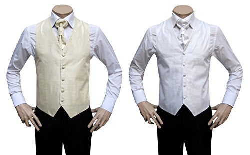 Set di gilet da matrimonio con plastron bianco 6