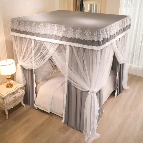 Baldachim na łóżko moskitiera, zasłona do łóżek podwójnych, pełnych, queen-size, king size, idealna dla dziewcząt i dorosłych, idealna do sypialni i pokoju dziecięcego