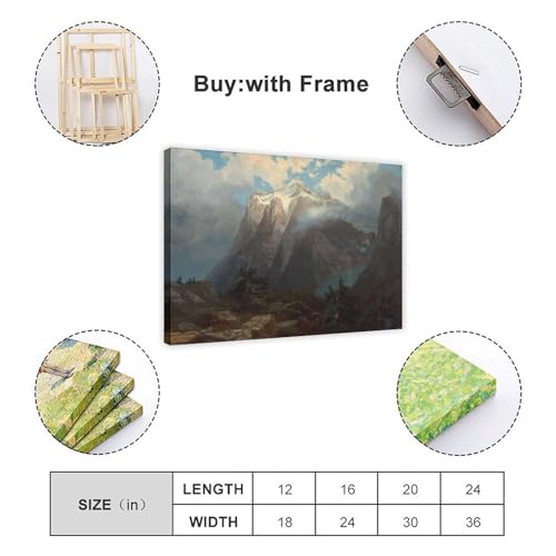 Impression sur toile Mount Brewer Albert Bierstadt de qualité musée - 2