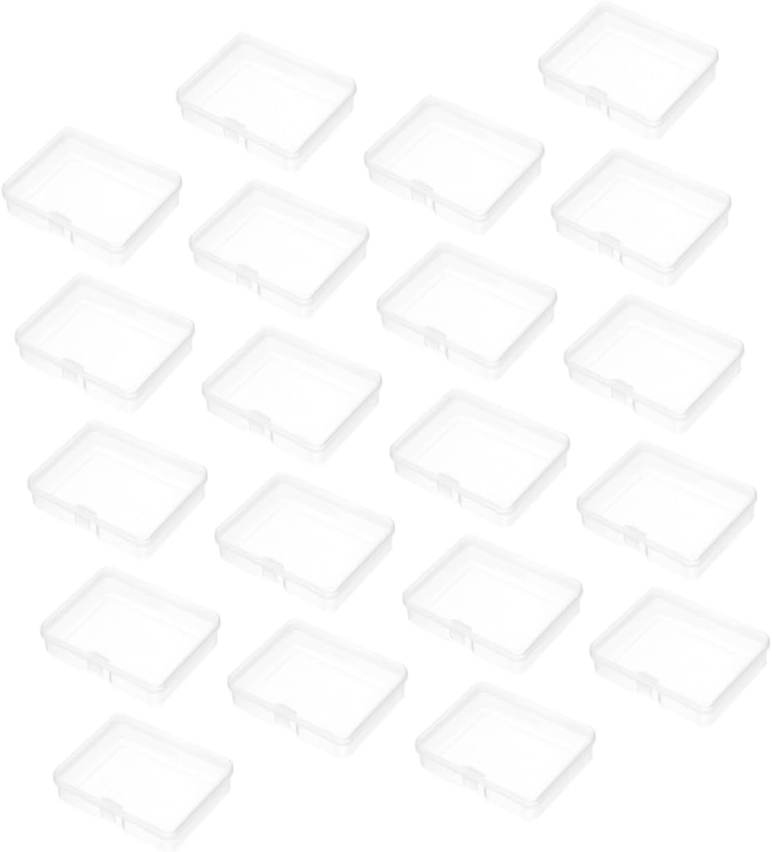GALPADA 100pcs Plastic Storage Boxes Lids Craft Organizer for Beads Jewelry Small Items Bins