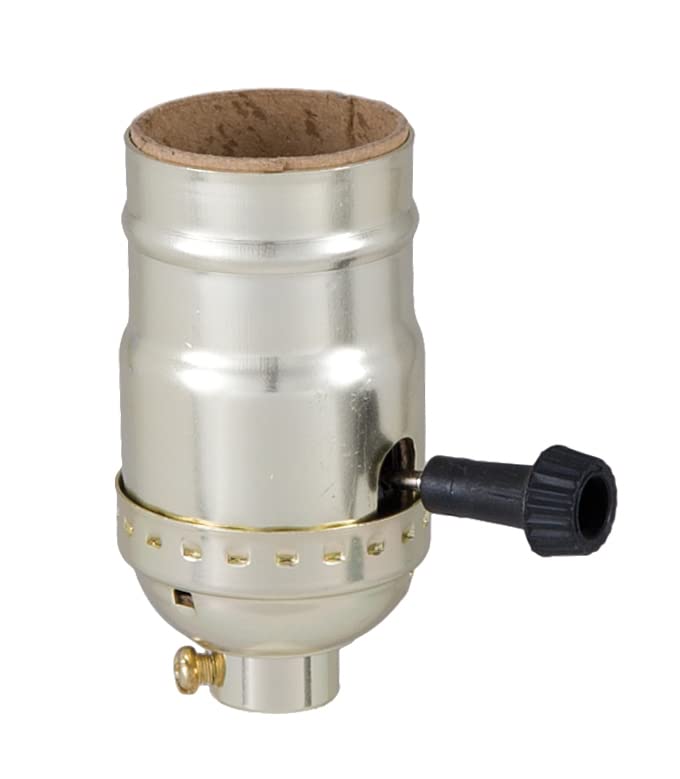 Miniatura 3 de B&P Lamp Kit de cableado de lámpara de mesa con acabado chapado en latón con arpa de 9 pulgadas y enchufe de 3 vías