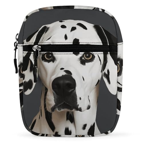 Personalized Small Crossbody Bag Water Resistant Messenger Bags Mini Dalmatian Printing SlingBag For Men Women