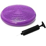 #DoYourFitness x World Fitness Ballsitzkissen - Ideales Bürostuhl Kissen & Balance Sitzkissen für Fitness, Reha & Rückentraining - 33cm Durchmesser mit & ohne Noppenoberfläche + Pumpe