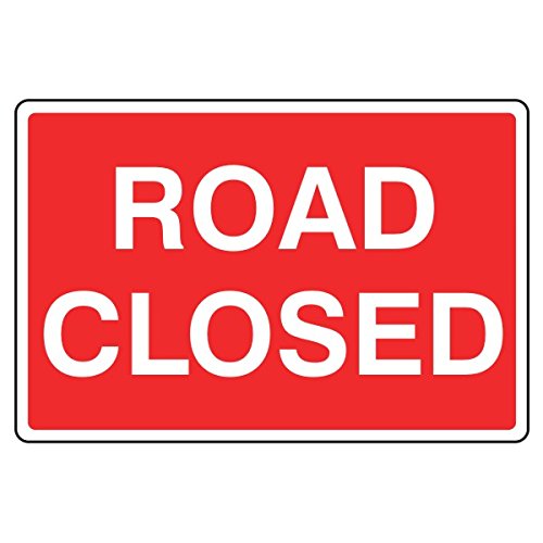 LI-Safety 600x450mm Road Closed Sign - Rigid Plastic