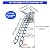 INTBUYING Ceiling Folding Ladder Attic Loft Ladder Retractable Ceiling Ladder Stairs 31.5x35.4in Attic Ceiling Pulldown Ladder Telescopic Ladder Carbon Steel Stairs Max 9.8ft Height 12 Pedals