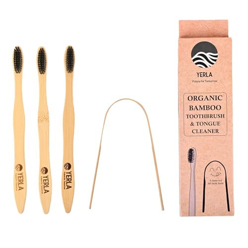 10 Sustainable Products on Amazon You Need to Try 13 YERLA Eco-Friendly Bamboo Toothbrush Set of 3 with 1 Tongue Clean...