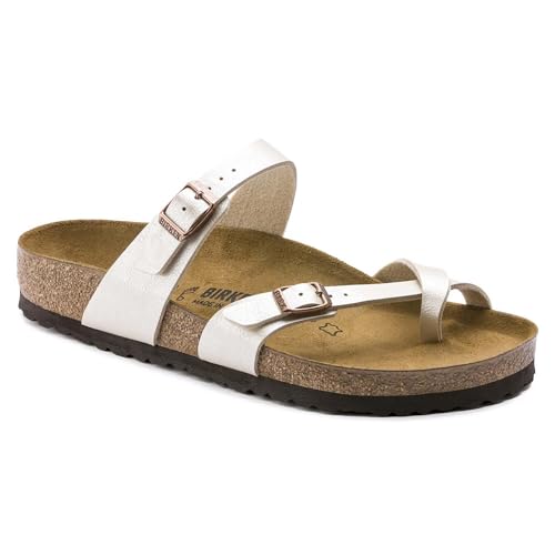 Image of Birkenstock Women's Mayari Adjustable Toe Loop Cork Footbed Sandal Pearl Wht 35 M EU