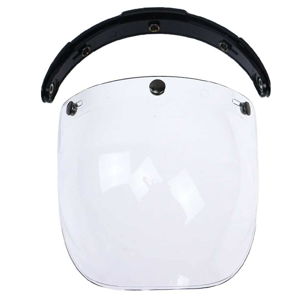 Visière moto anti-buée 3-snap transparente effet miroir