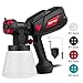 Eastvolt High Power HVLP Home Electric Spray Gun,600 Watt Paint Sprayer,4Nozzles,3 Spray Patterns with 1000ml Container,Viscosity Measuring Cup and Cleaning Set,EVSG01