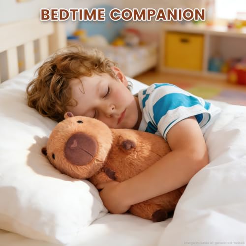 Image of SuzziPals Heatable & Coolable Capybara Plush, Microwavable Stuffed Animal Heating Pad for Soothing & Relaxation, Lavender Scent Plush Toys for Stress Relief, Capybara Plushies Gift for Kids & Adults