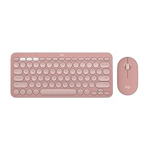 Logitech Pebble 2 Tastatur-Maus-Set Rosa