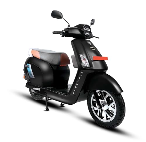 Image of eblu Electric Scooter Feo X Typical Driving Range, 110km /per Charge Top Speed 60 kmph, Jet Black