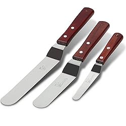 1Easylife Offset Cake Icing Spatula Set with Wooden Handle, 7.5"