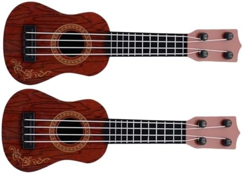 Home 176 Totority 2Pcs Mini Ukulele Wood Baby Toy Kids Ukulele Toy Wooden Kid Guitar Models Classic Instrument Toddler