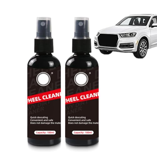 2PC Multifunctional Wheel Refurbishment Agent, Rim Cleaning Dirt Remover, Alloy Wheel Cleaner, Multifunctional Metal Rust Remover, Car Rust Removal Spray, Car Rust Remover