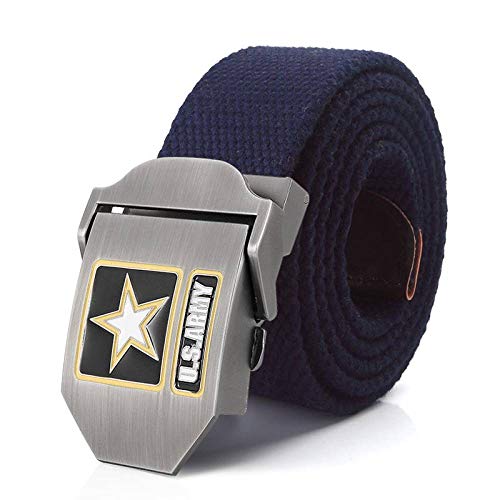 JWJQTLD Cinturón De Nylon De Lona Hombres Mujeres Cinturón De Lona Militar Hebilla De Metal Cinturón De Jeans Cinturones Tácticos del Ejército Hombres Cinturón Masculino, como Se Muestra, 110Cm Cover