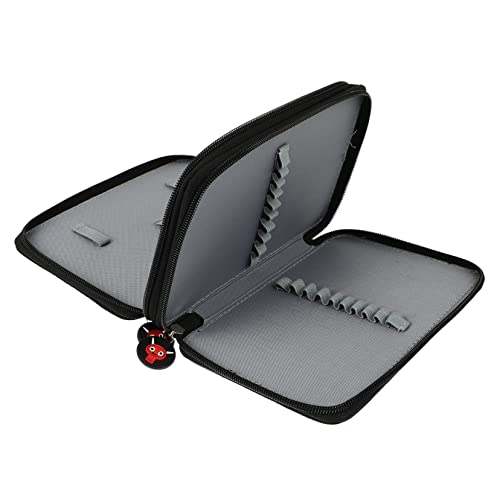 Beavorty 美甲工具包 ネイルブラシ収納ポーチ 大容量ペンケース 多機能マニキュアブラシホルダー 持ち運び便利 小物整理用