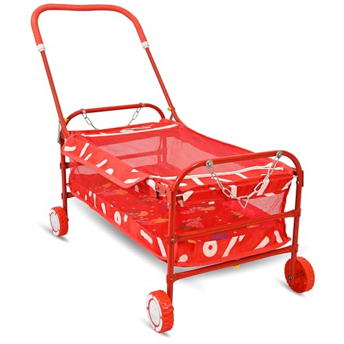 Image of AVANI METROBUZZ Baby Folding Cradle Swings Jhula Palna Comfortable Sleep with Mosquito Net for 0-15 Months Infant & Toddlers Newborn Babies