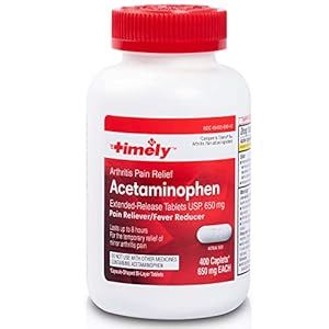 TIME-CAP LABS, INC. Timely Acetaminophen 650 MG – 400 Caplets – Extended Release – Compared to Tylenol 8 HR Arthritis Pain Active Ingredient – Joint Pain Relief, Pain Reliever & Arthritis Pain Relief