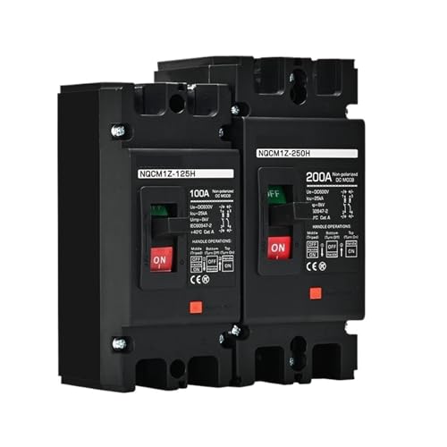 Disjoncteur CC 2P 600V 100A pour sécuriser un système solaire et des batteries de stockage